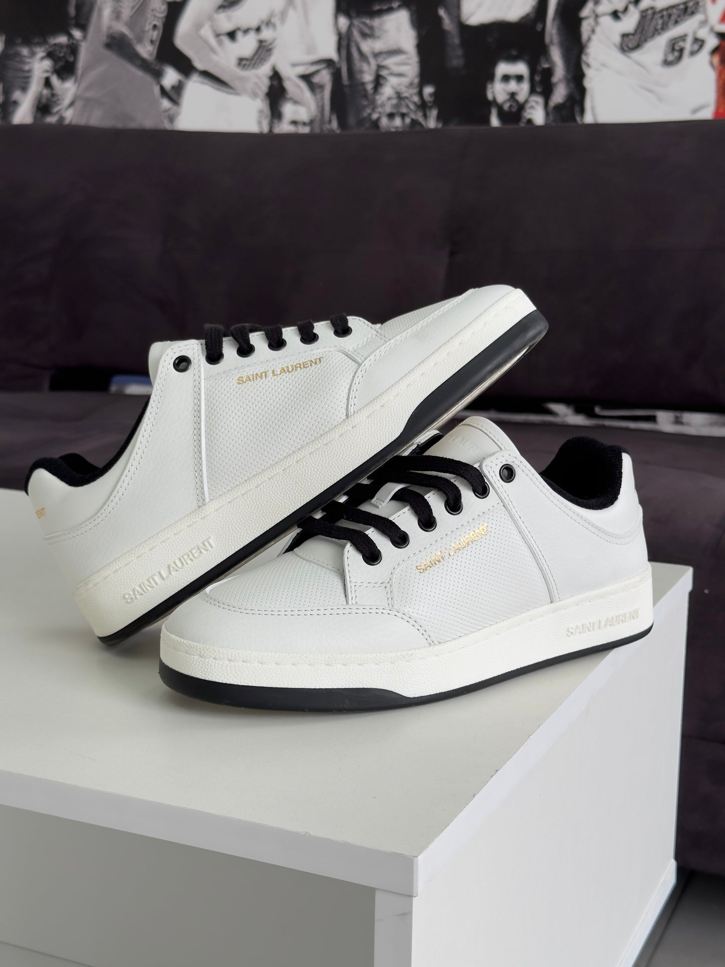 Saint Laurent Low Top  - White Leather (PREOWNED)