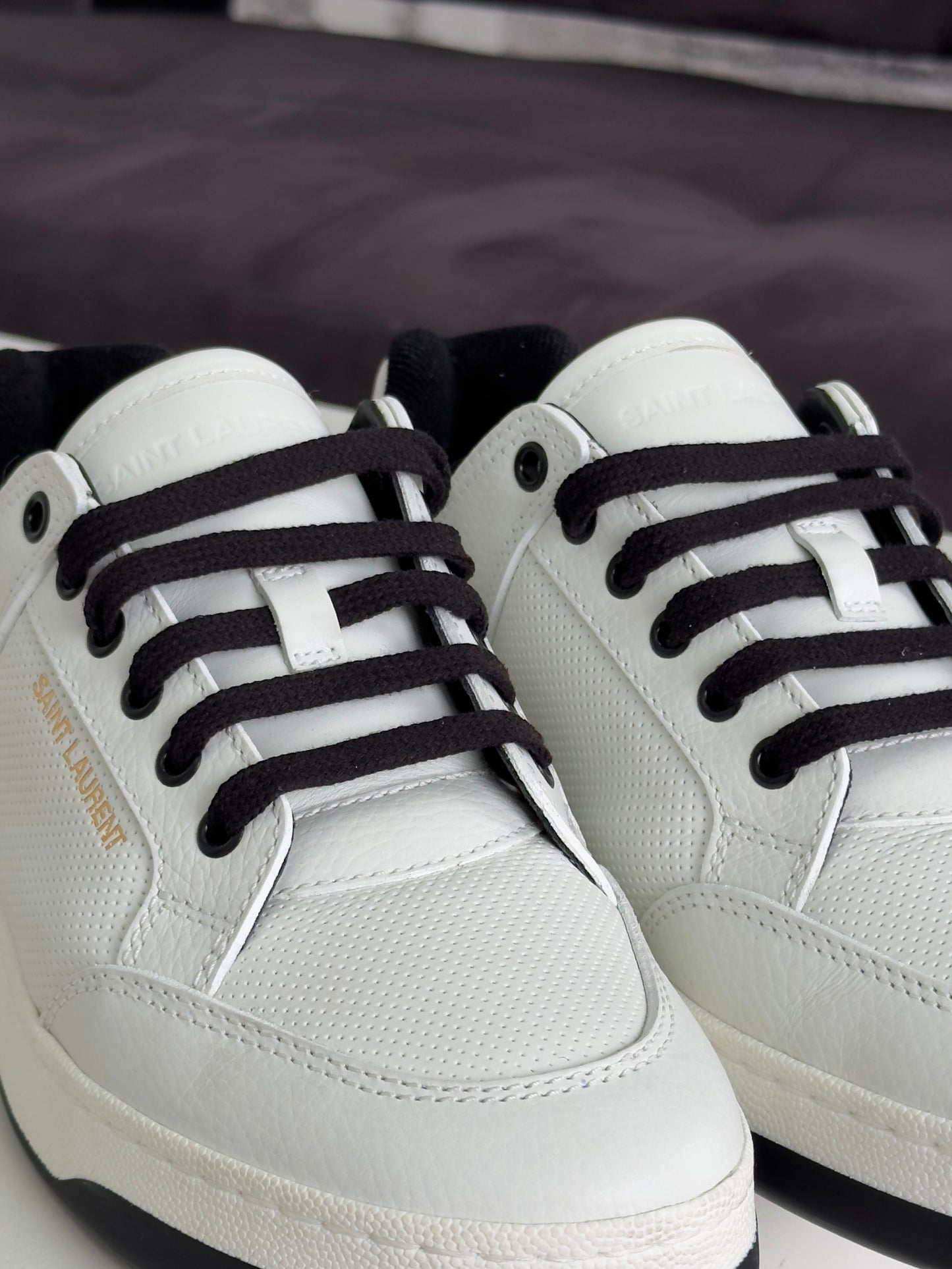 Saint Laurent Low Top  - White Leather (PREOWNED)