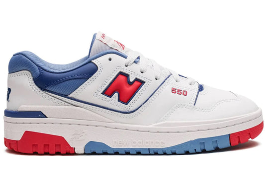 New Balance 550 - White True Red Atlantic Blue