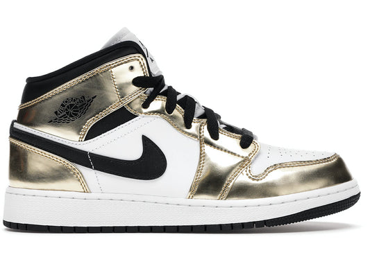 Jordan 1 Mid - Metallic Gold Black White (GS)