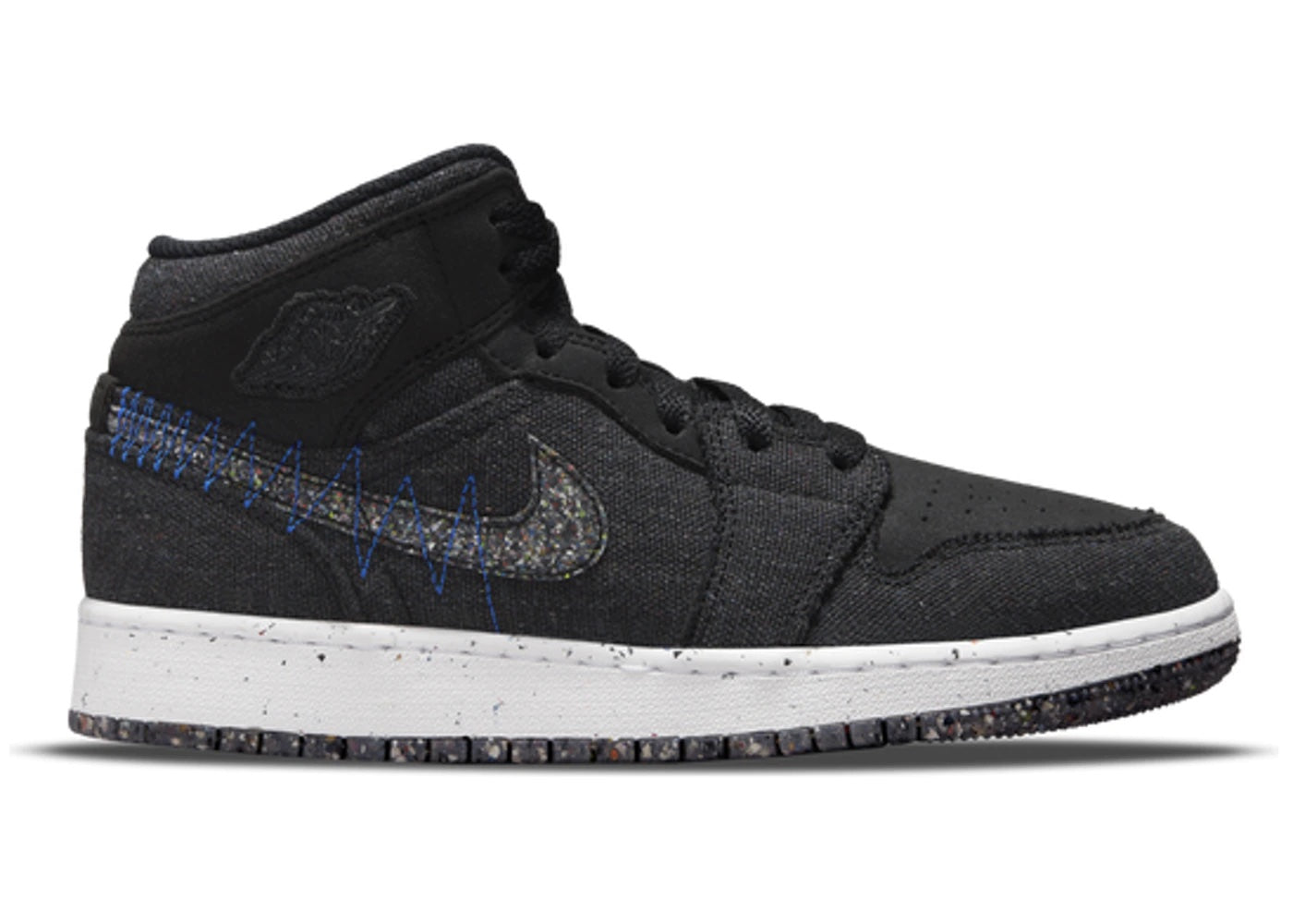 Jordan 1 Mid Crater - Black