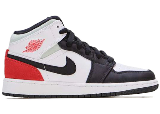 Jordan 1 Mid SE - White Black Spruce (GS)