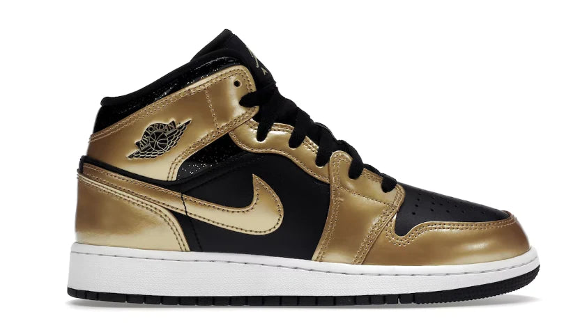 Jordan 1 Mid SE - Metallic Gold Black (GS)