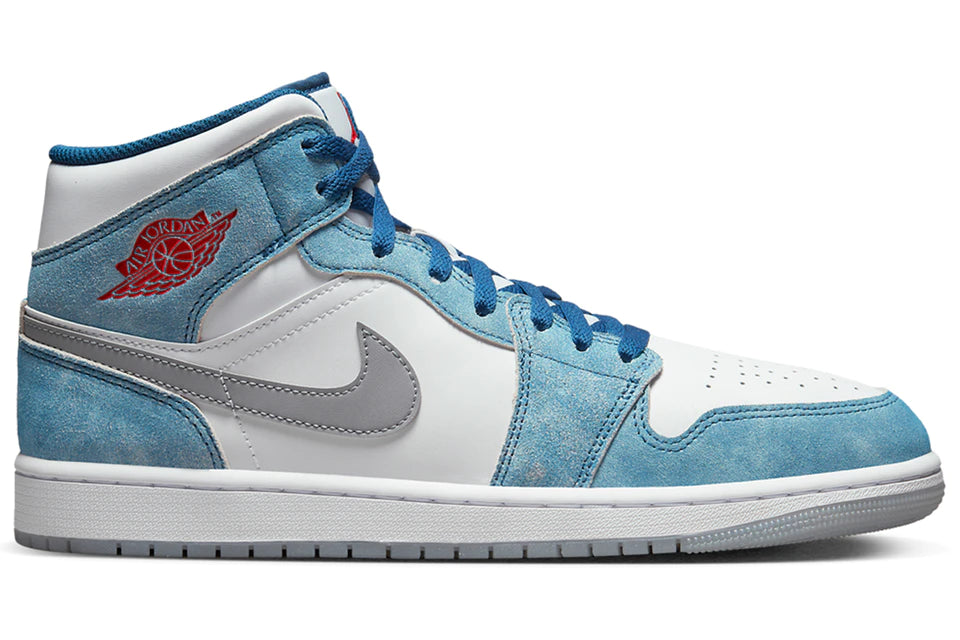 Jordan 1 Mid - French Blue Fire Red